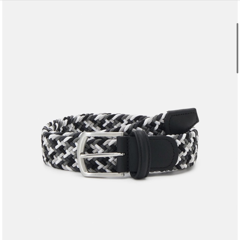 Men's Anderson’s black/grey woven belt size 34